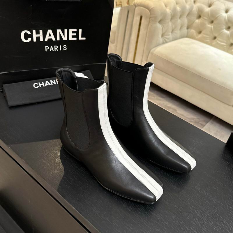 Chanel Paris Two-Tone Chelsea Boots