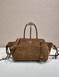 Prada Suede Tote Bag – Camel