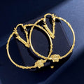 Versace Gold-Tone Medusa-Style Hoop Earrings