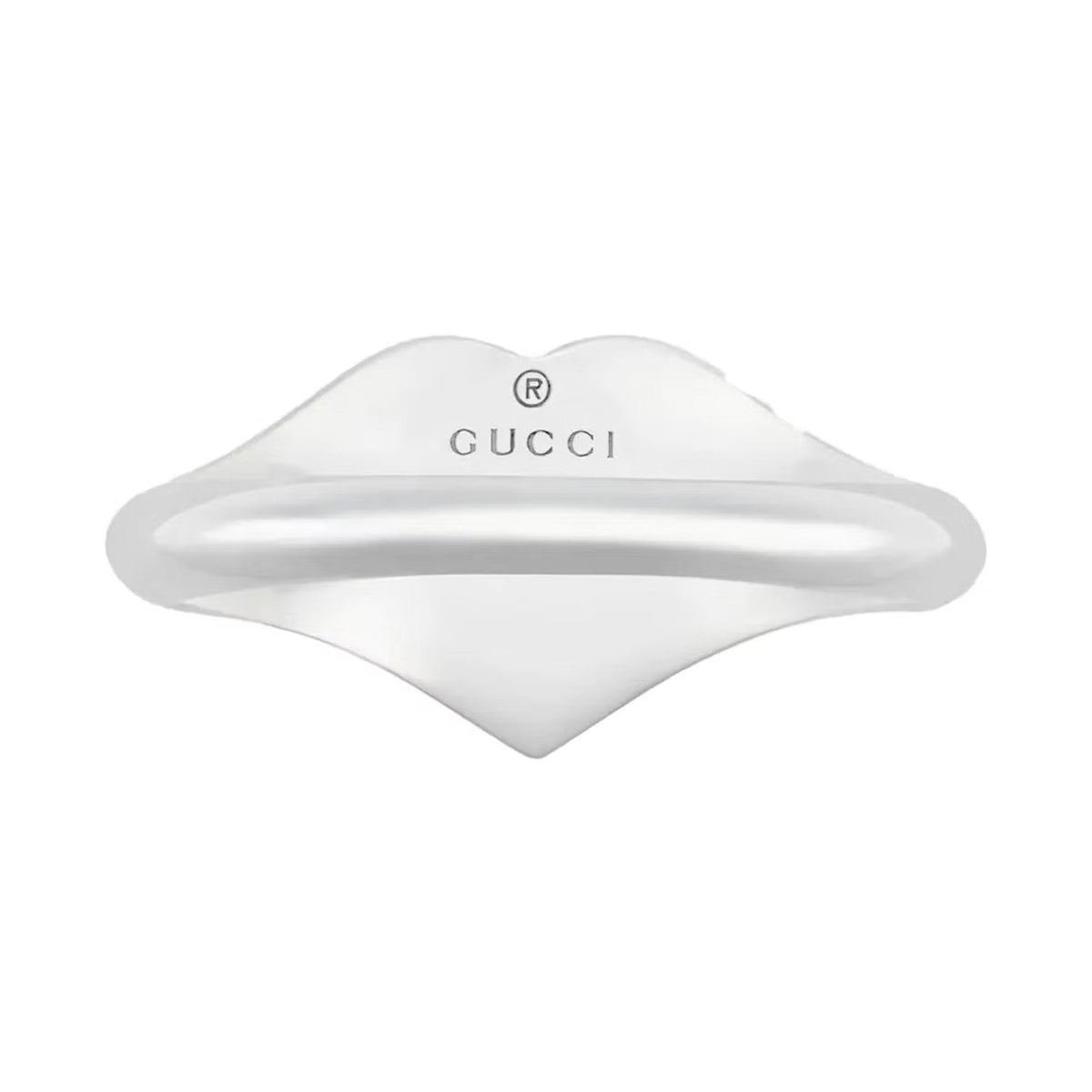 Double Gucci Interlocking Gucci Blue Enamel Heart Ring
